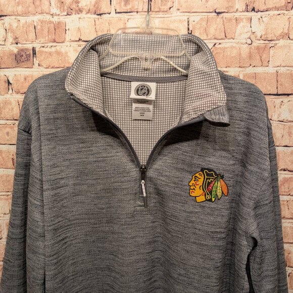 NHL Blackhawks Men's Pullover 1/4 Zip Size Small - Picture 6 of 13